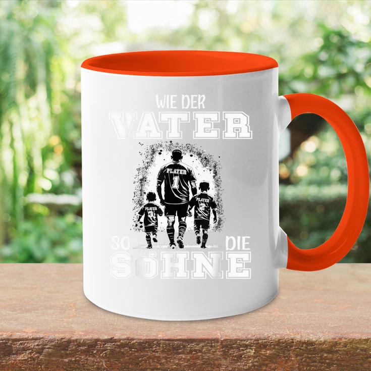 Football Papa Wie Der Fater So Die Söhne Father's Day Tasse Zweifarbig