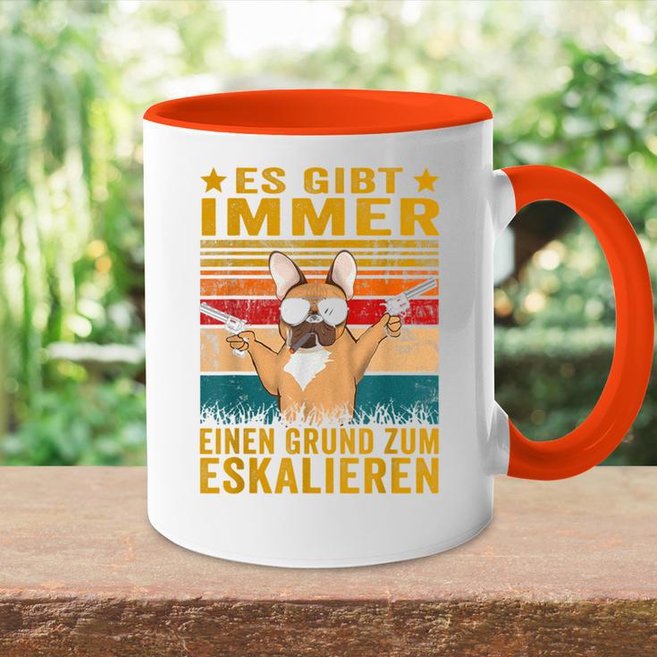 French Bulldog Dogs Dad Frenchie Herrchen Tasse Zweifarbig