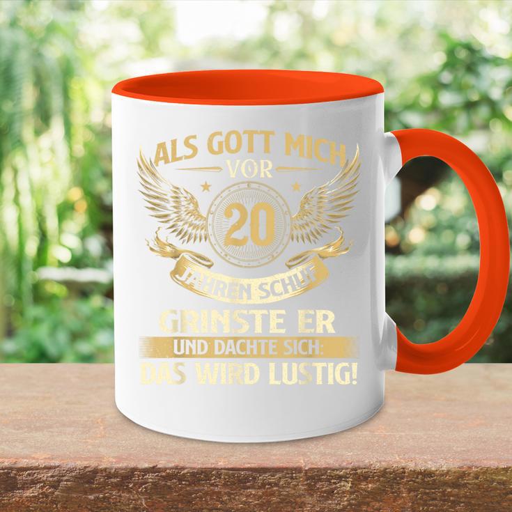 Als Gott Michor 20 Jahre Schuf Birthday Tasse Zweifarbig