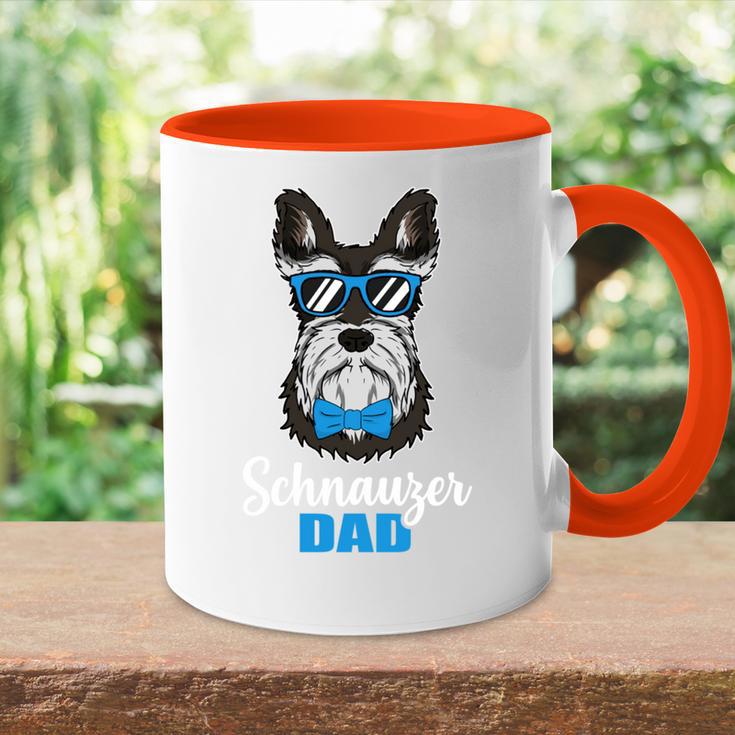 Dog Dad Dwarf Schnauzer Dog Long-Sleeved Tasse Zweifarbig