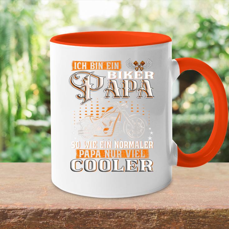 Ich Bin Ein Biker Papa Slogan Motorcycle Tasse Zweifarbig