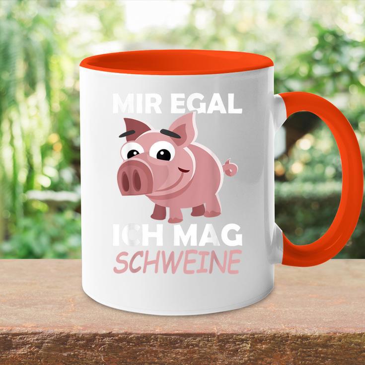 Mir Egal Ich Mag Schweine Pig Animals Pig Tasse Zweifarbig