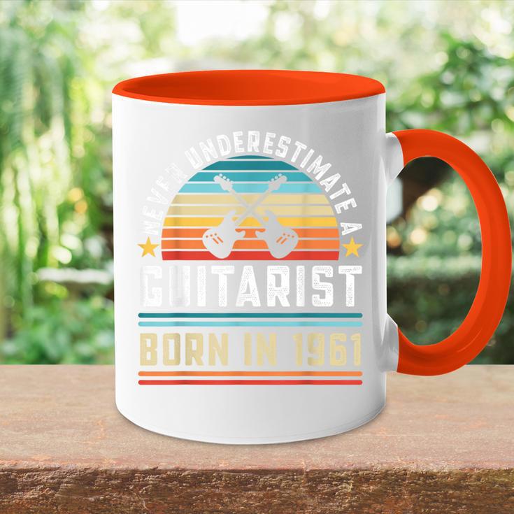 Gitarristen Born 1961 60 Geburtstag Gitarre Geschenk Papa Tasse Zweifarbig