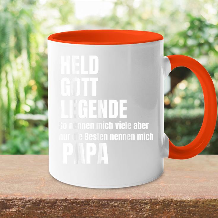 Held God Legend Die Besten Nennen Mich Papa Tasse Zweifarbig