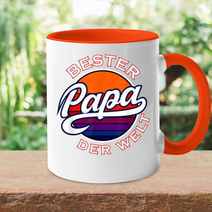 Herren Bester Papa Der Welt 1Atertag -Atertagsgeschenk Tasse Zweifarbig