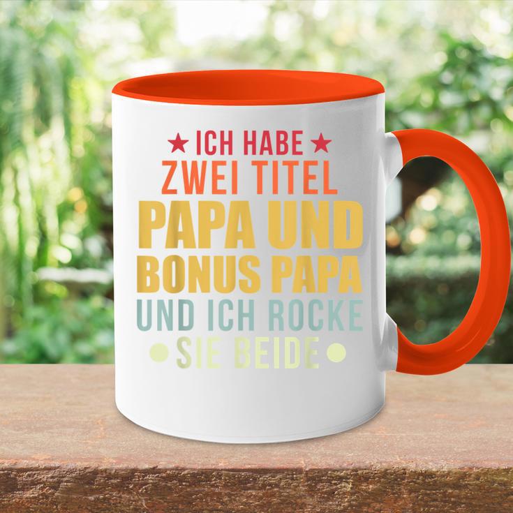 Herren Bonus Papa Papa Stiefvater Tasse Zweifarbig