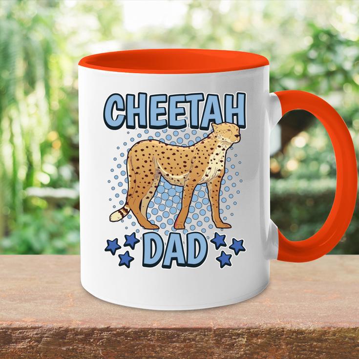 Herren Cheetah Dad Papaatertag Gepard Tasse Zweifarbig