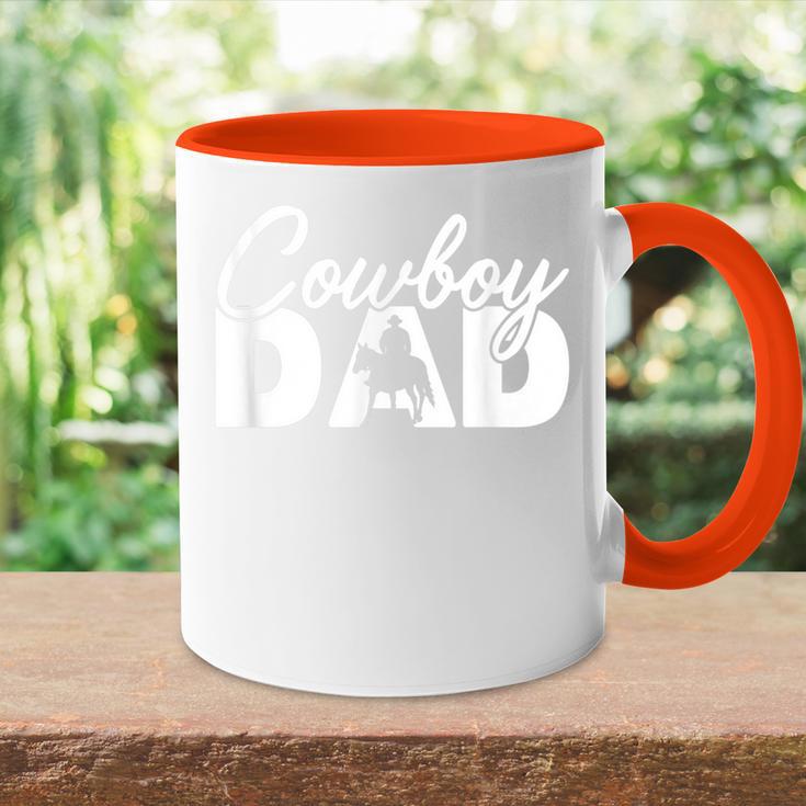 Herren Cowboy Papa Lustig Cowboy Papaatertag Tasse Zweifarbig