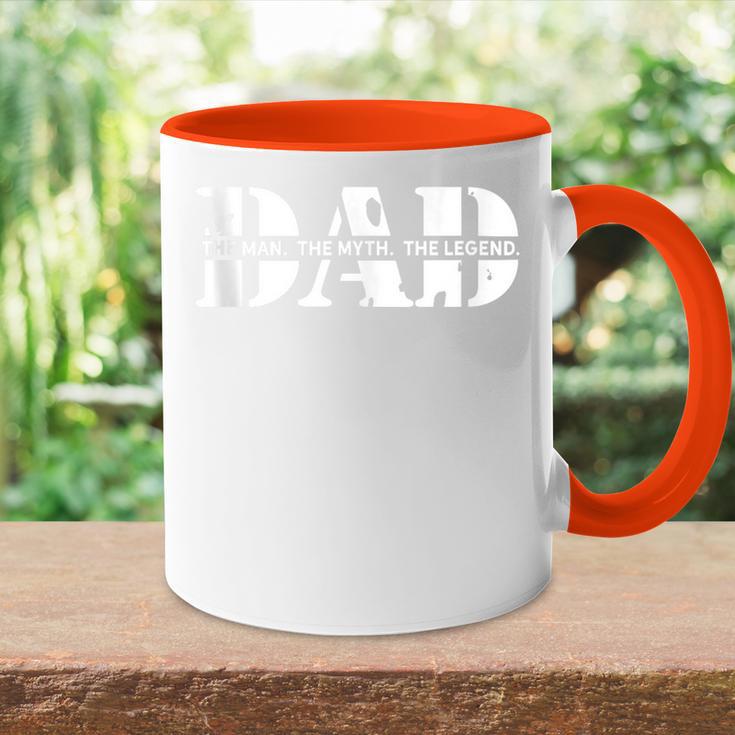 Herren Dad The Man The Myth The Legend Papa Der Mann Mythos Legende Tasse Zweifarbig