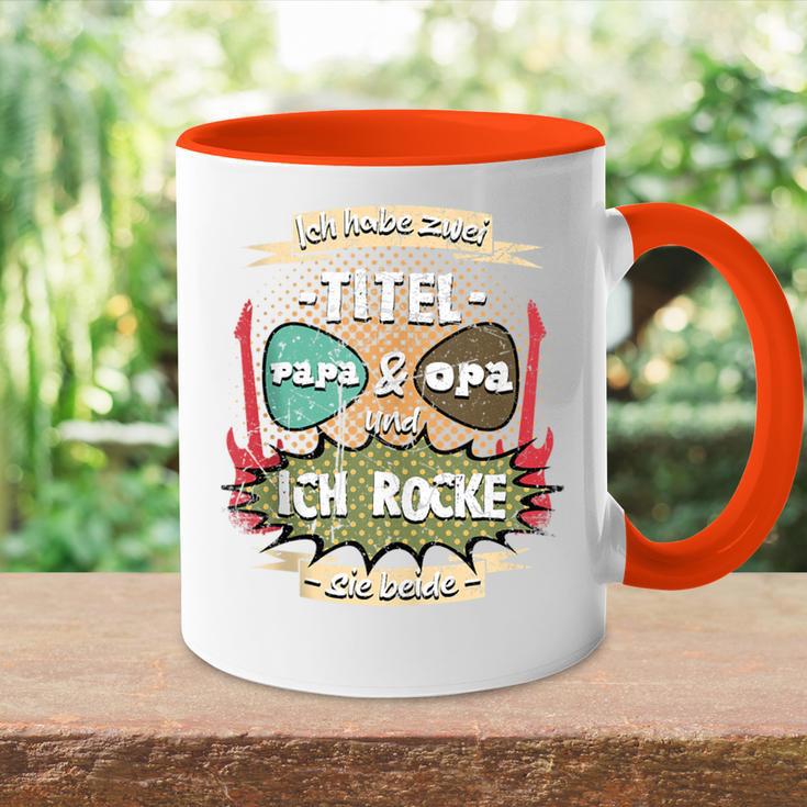 Herren Ich Habe Zwei Titel Papa Und Opa Und Ich Rocke Sie Beide Tasse Zweifarbig