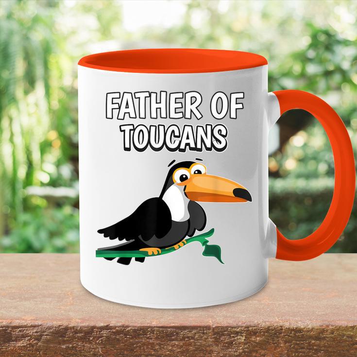 Herren Jungen Father Of Toucans Papaatertag Tukan Tasse Zweifarbig