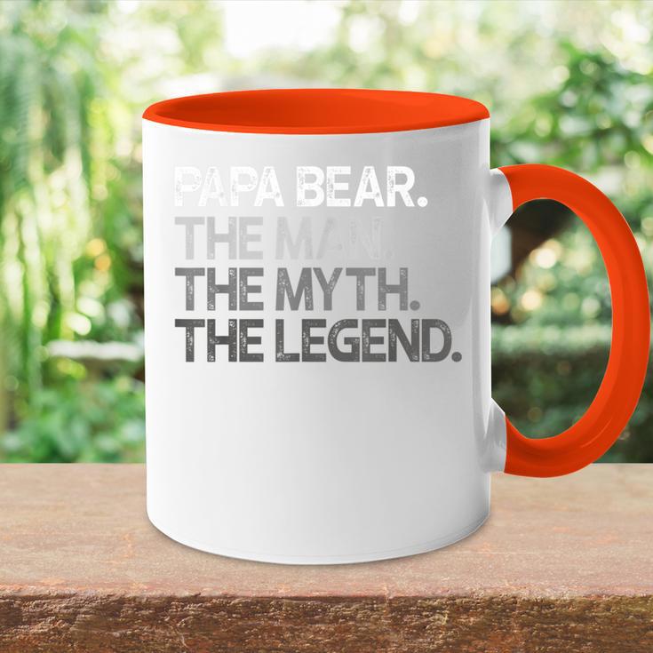 Herren Papa Bär Der Mann Der Mythos Die Legende Tasse Zweifarbig