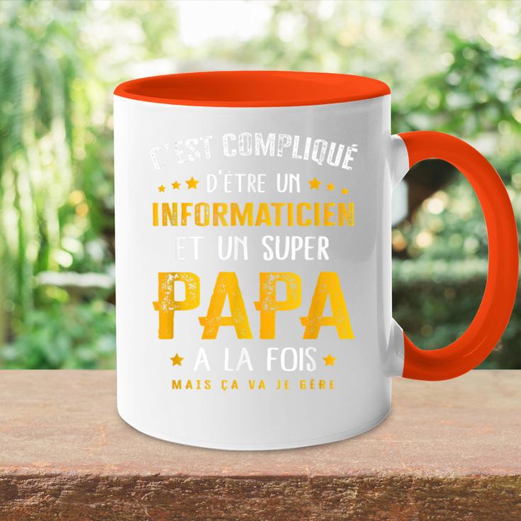 Herren Papa Informatiker Geschenk Lustig Humoratertag Tasse Zweifarbig