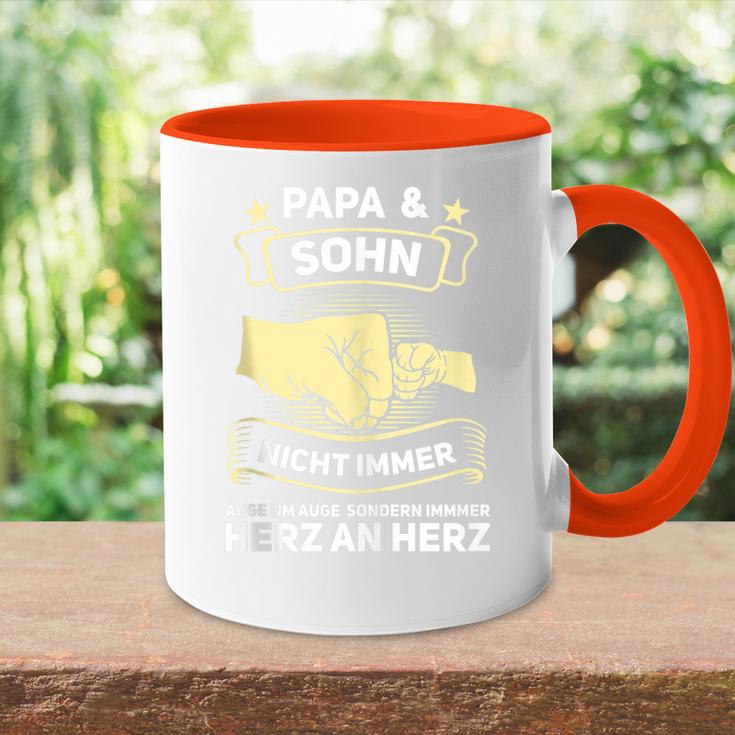 Herren Papa Sohn Familie Tasse Zweifarbig