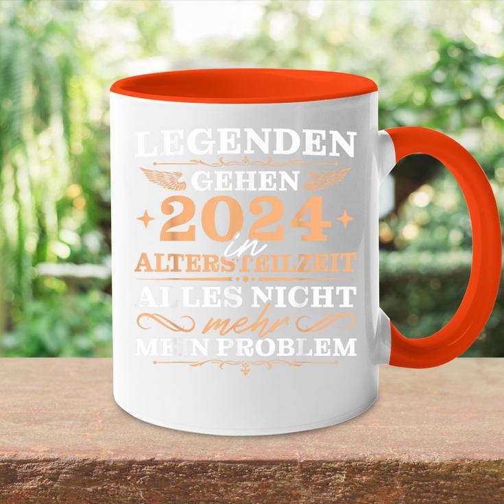 Herren Ruhestand 2024 Legende In Altersteilzeit Tasse Zweifarbig