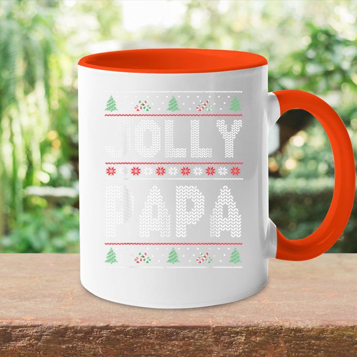 Herren Winterferien X-Mas Santa Jolly Papa Hässliche Weihnachten Tasse Zweifarbig