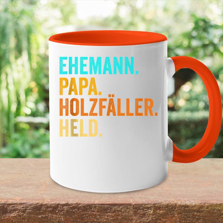 Holzfäller Papaater Holt Förster Wald Waldarbeiter Lustig Tasse Zweifarbig