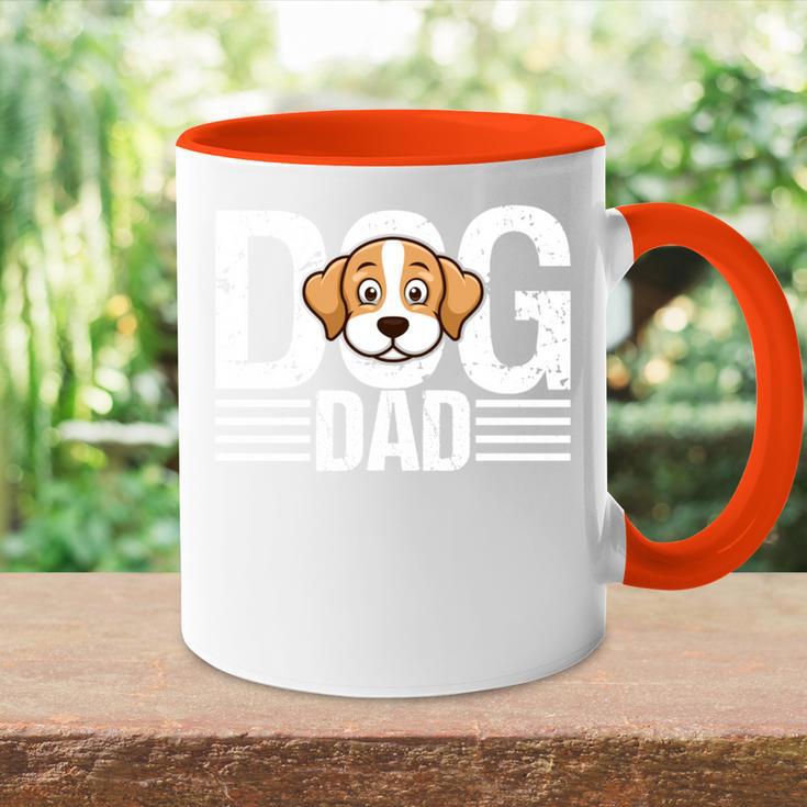 Hunde- Für Herren Hund Papa Pfotenabdruck Hundeliebhaber Herren Lustig Tasse Zweifarbig