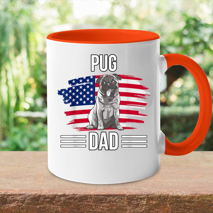 Hundebesitzer Us-Flagge 4 Juliatertag Mops Papa Tasse Zweifarbig