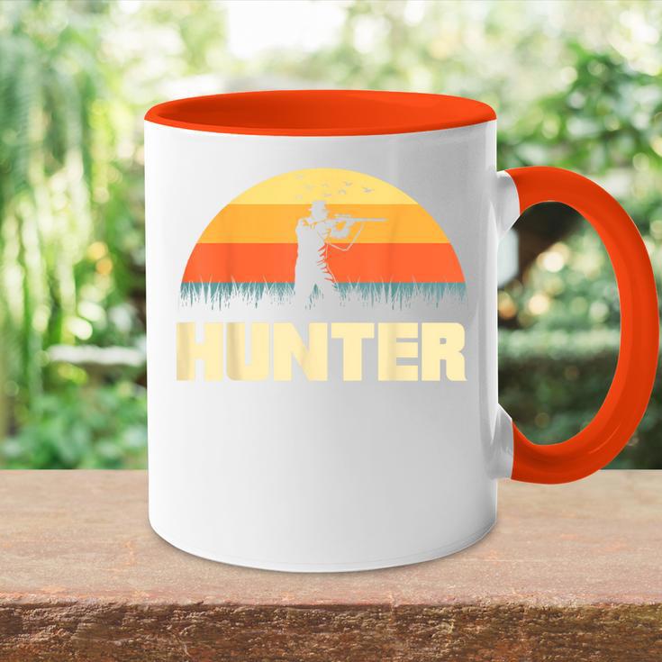 Hunter Silhouette At Sunset Hunter Tasse Zweifarbig