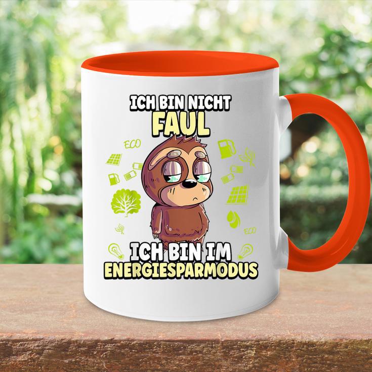 Ich Bin Nicht Faul Ich Bin Im Energiessparmode Tasse Zweifarbig