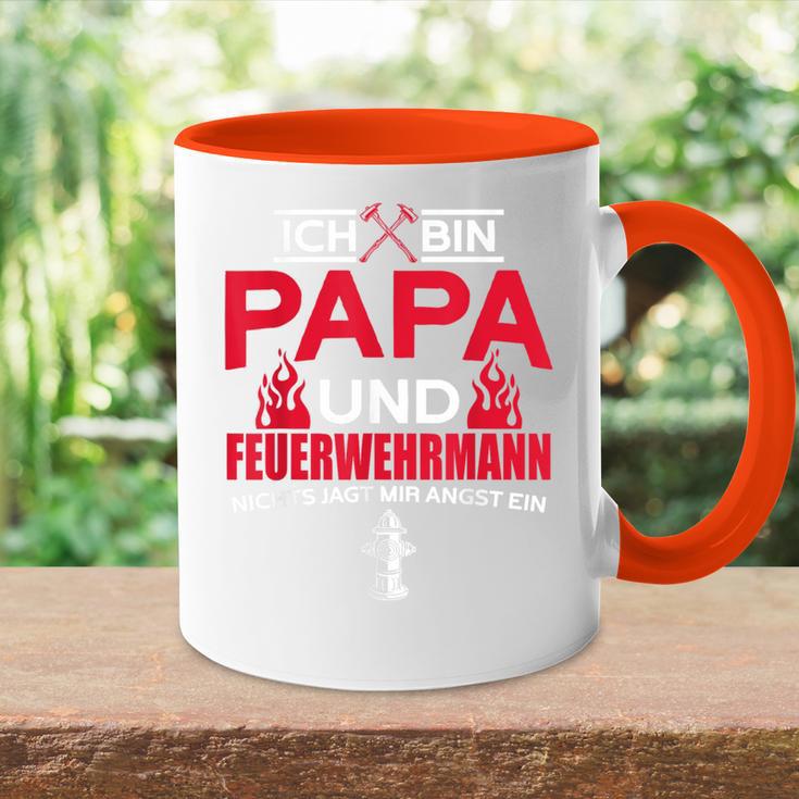 Ich Bin Papa Und Fireman Mir Jagd Nichts Angst Ein S Tasse Zweifarbig