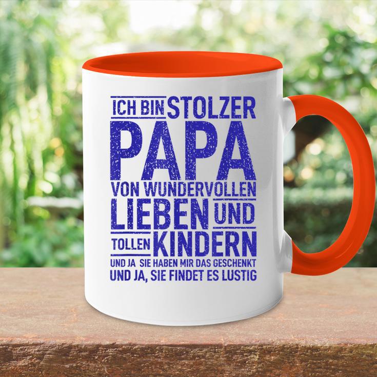 Ich Bin Stolzer Papaon Wundervollen Kindern Dad Der Welt Tasse Zweifarbig