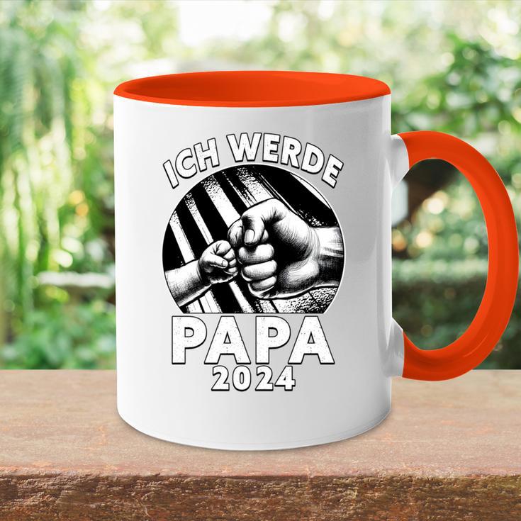 Ich Werde Papa 2024Atertag Ich Werde Baldater Tasse Zweifarbig