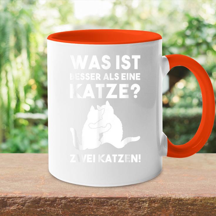 Was Ist Besser Als Eine Katze Katzen Fans Tasse Zweifarbig