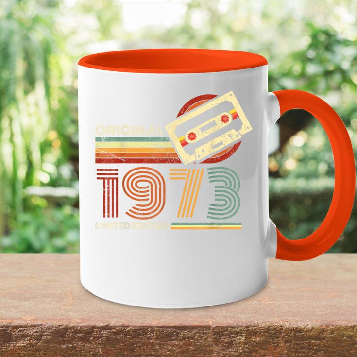 Jahrgang 1973 Retro Geburtstags Zum 51 Geburtstag Tasse Zweifarbig