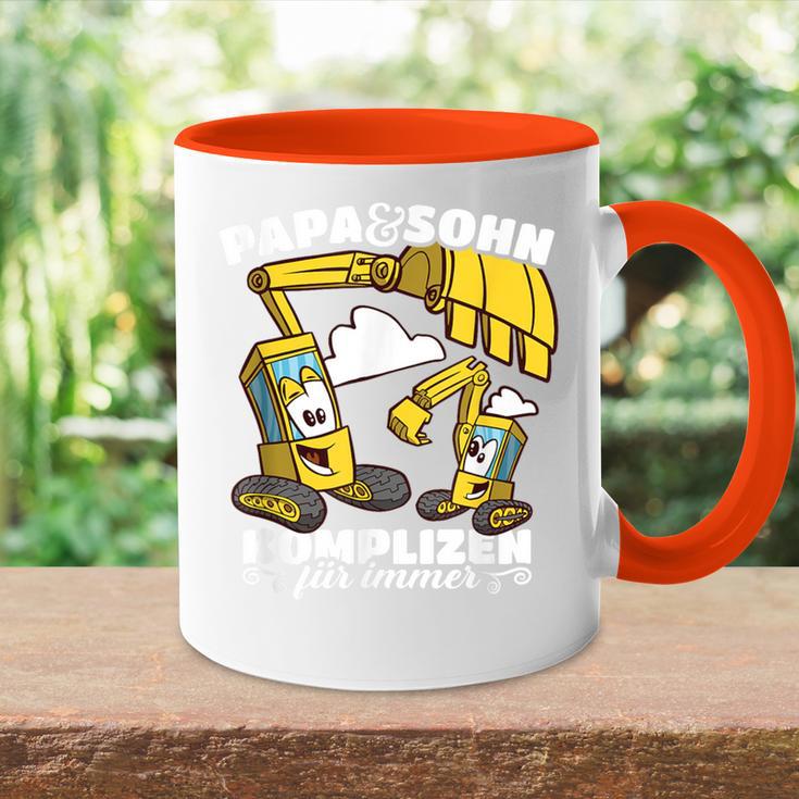 Komplizen Für Immer Digger Papa Und Son Partnerlook Tasse Zweifarbig