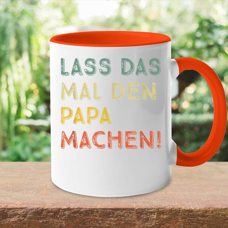 Lass Das Mal Den Papa Machen Retro Diy Saying Tasse Zweifarbig