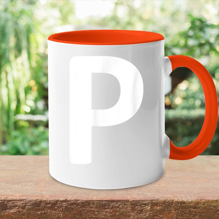 Letter P Tasse Zweifarbig