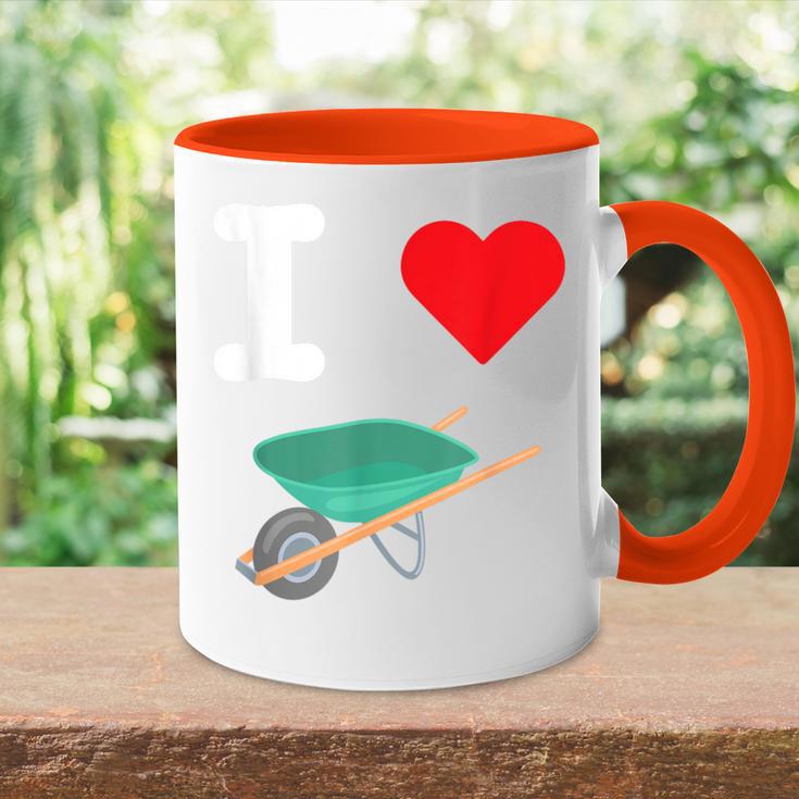 I Love Schubkarren Konstruktion Einzelrad Transport Tasse Zweifarbig