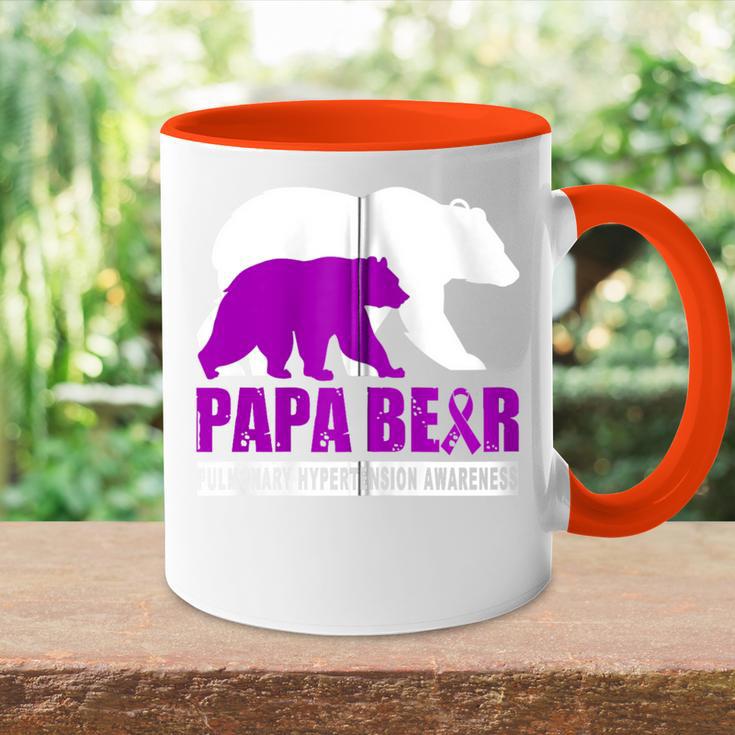 Lungenhochdruck Bewusstsein Papa Bär Unterstützungater Kapuzenjacke Tasse Zweifarbig