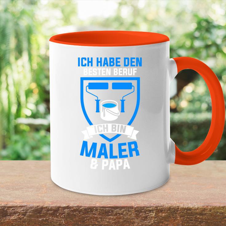 Maler Papa Malermeisterateratertag Lackierer Tasse Zweifarbig