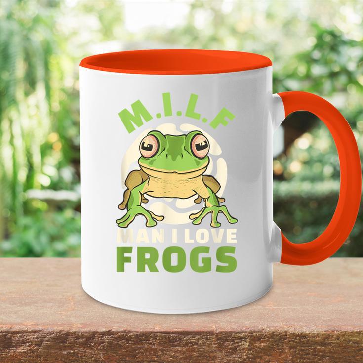 Man Ich Liebe Frogs MILF Frog Tasse Zweifarbig