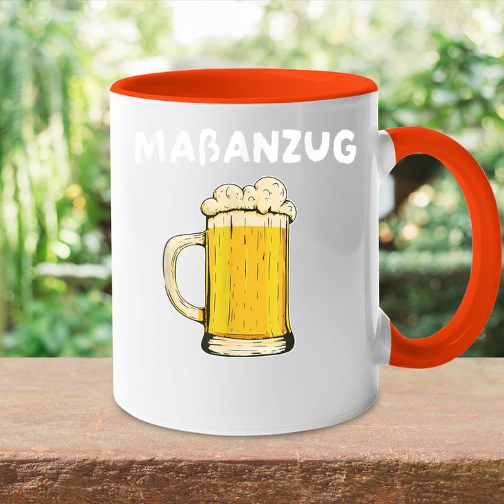 Maßanzug Maß Bier Hopfen Biertrinker Feiern Grill Fun Party Tasse Zweifarbig