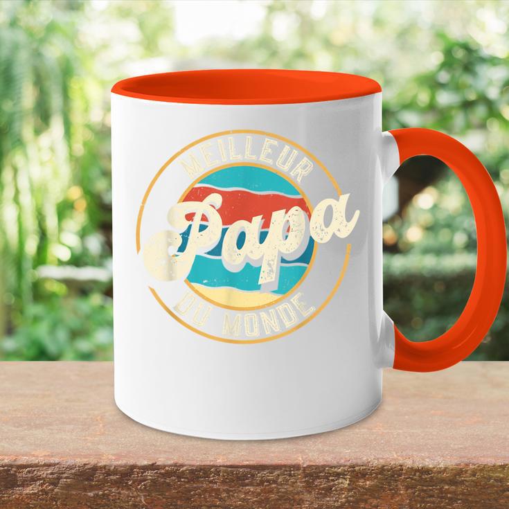 Meilleur Papa Du Monde Cadeau Papa Pour Fête Des Pères Tasse Zweifarbig