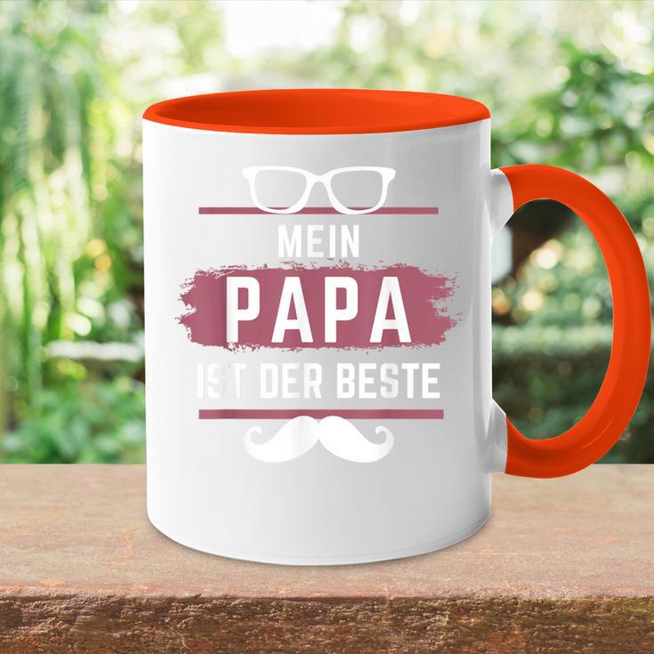 Mein Papa Ist Der Beste Tasse Zweifarbig