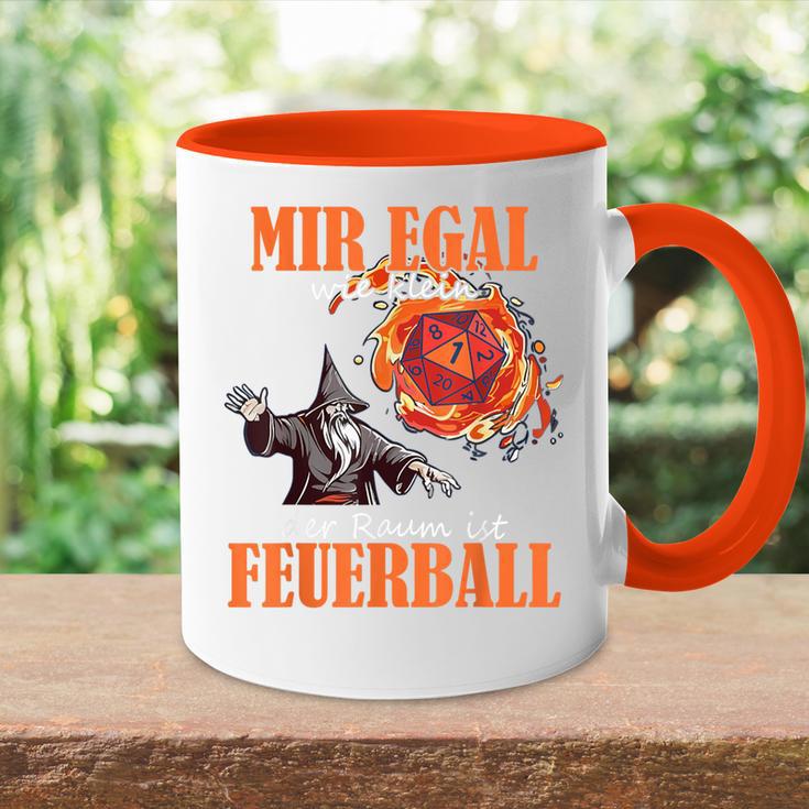 Mir Egal Feuerball Mir Egal Wie Klein Der Raum Ist Tasse Zweifarbig