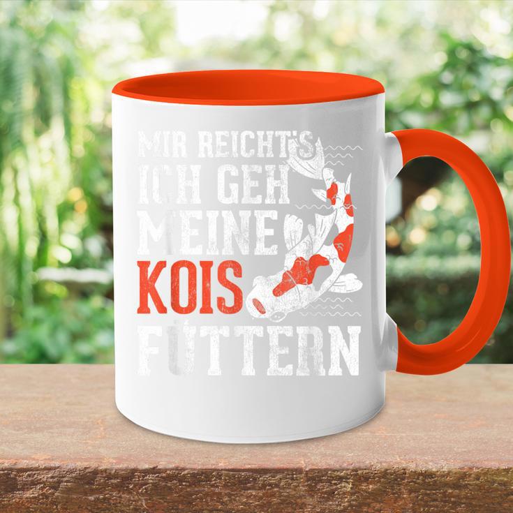 Mir Reicht's Kois Feeding Fish Aquarium Koi Tasse Zweifarbig