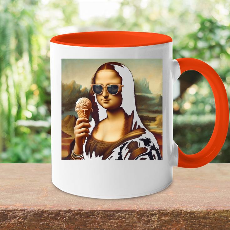 Mona Lisa Eiscreme Tasse Zweifarbig