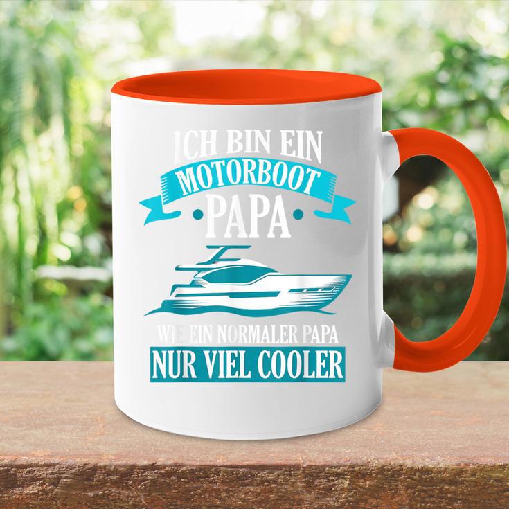 Motorboat Dad Boat Boat Boat Driver Tasse Zweifarbig