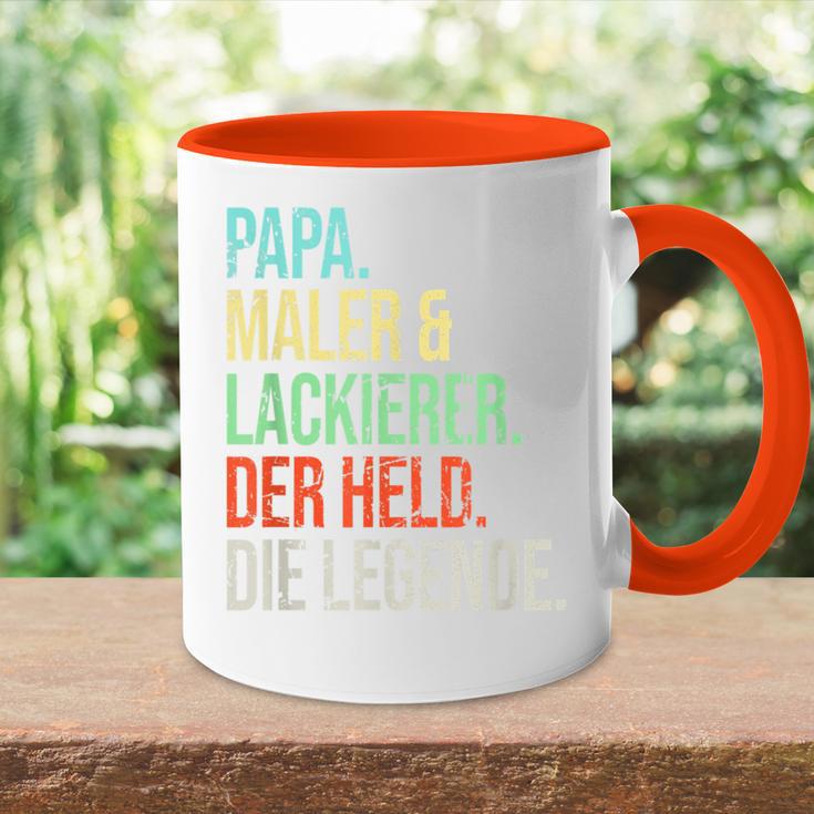 Painter And Painter Dad Legend Fatherintage Tasse Zweifarbig