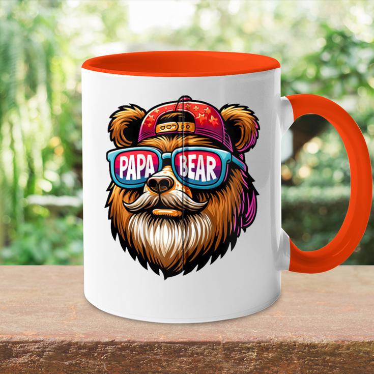 Papa Bär Papa Bearatertagsgeschenk Für Papa Spruch Lustig Kapuzenjacke Tasse Zweifarbig