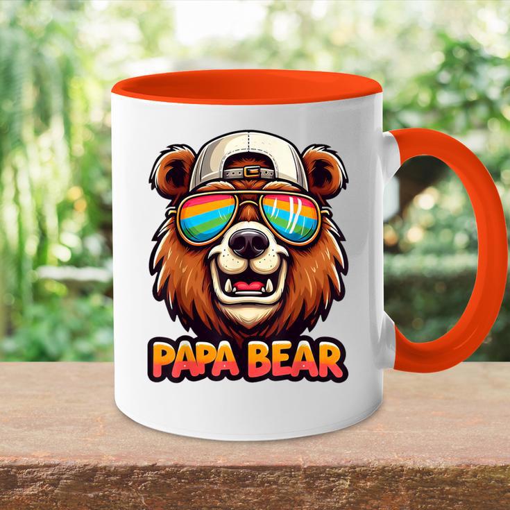 Papa Bär Papa Bearatertagsgeschenk Für Papa Spruch Lustig Tasse Zweifarbig