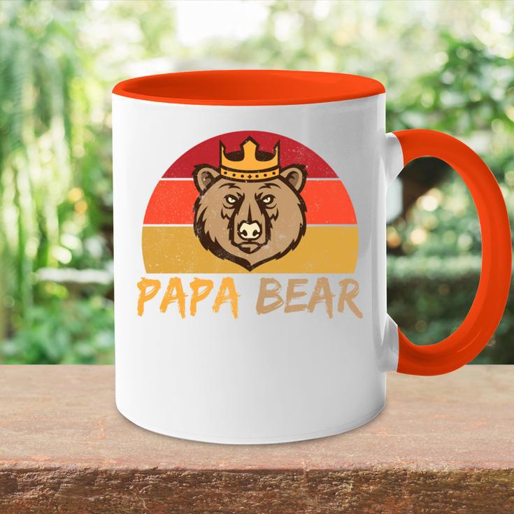 Papa Bär Papa Wildingatertagintage Tasse Zweifarbig