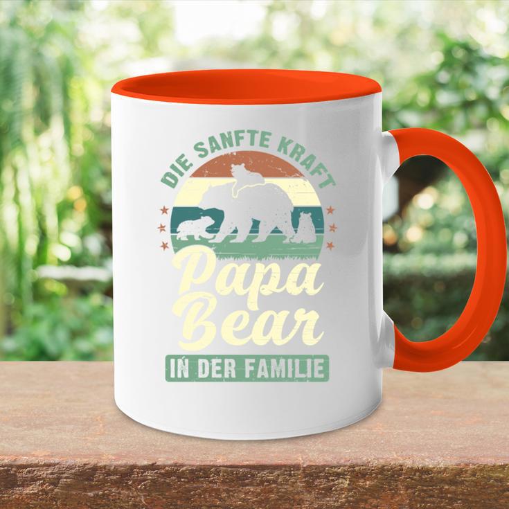 Papa Bear 3 Bären-Welpen Papa 3 Kinderatertag Bär Tasse Zweifarbig