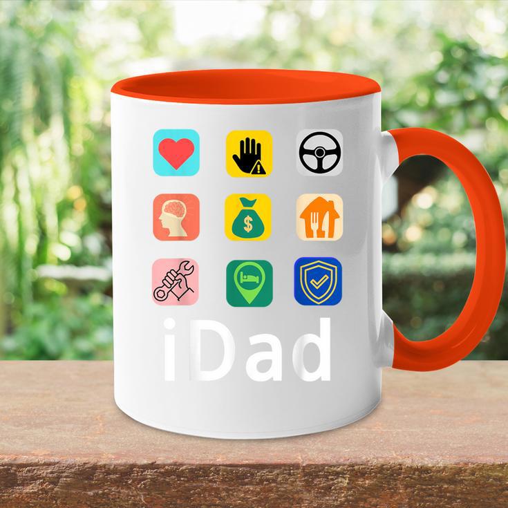 Papa I Dad Als Lustige Appatertag Tasse Zweifarbig